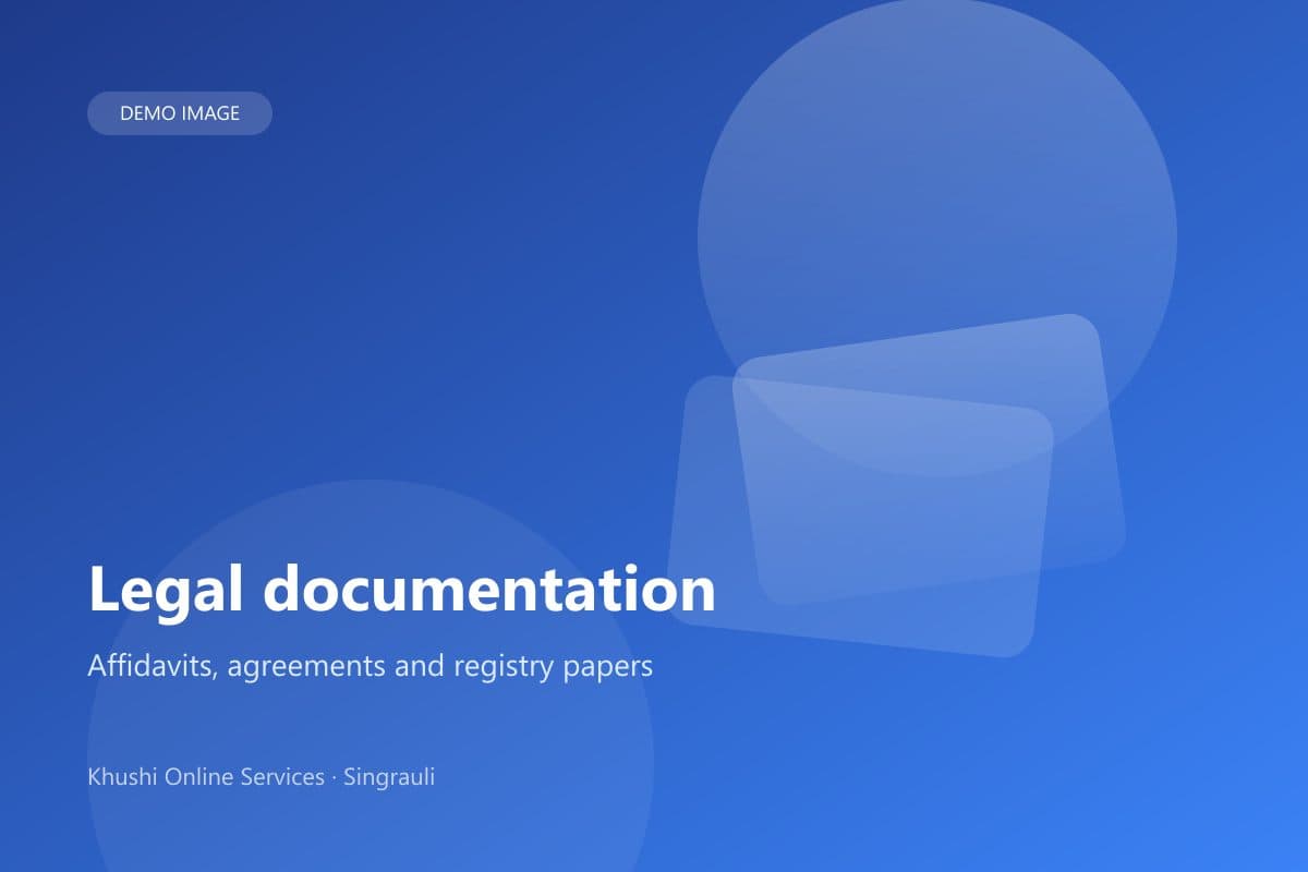 Legal documentation — Affidavits, agreements and registry papers